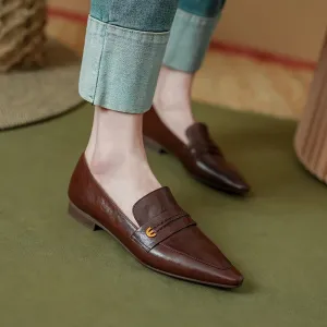 Women's Retro Style Flats for Work and Daily Wear