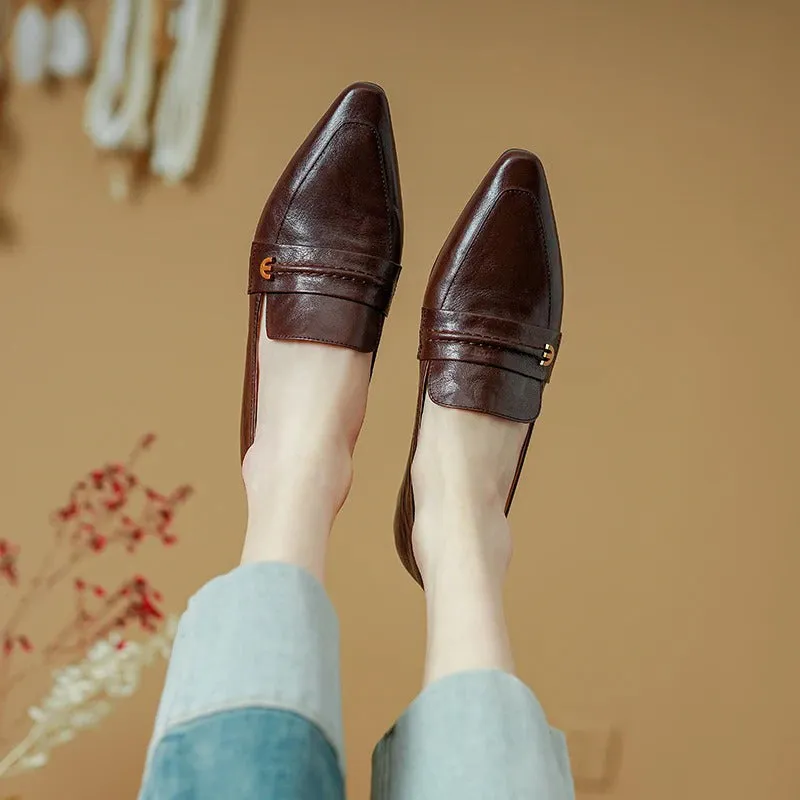 Women's Retro Style Flats for Work and Daily Wear