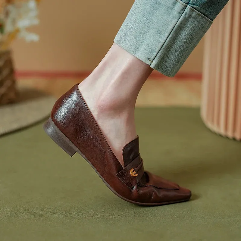 Women's Retro Style Flats for Work and Daily Wear