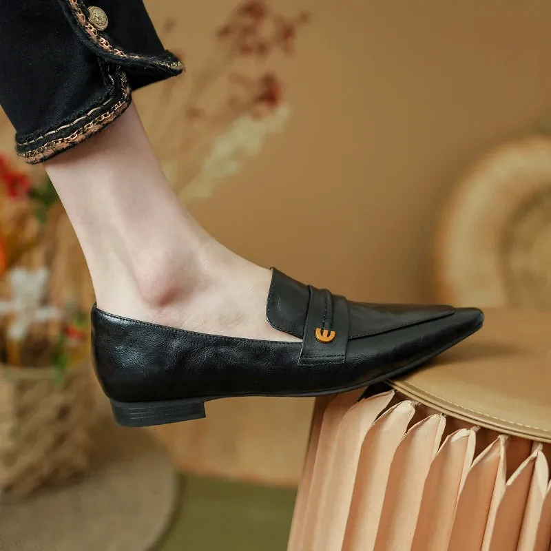 Women's Retro Style Flats for Work and Daily Wear