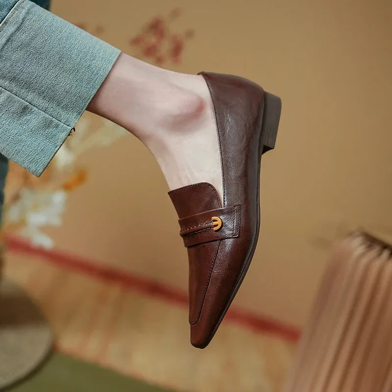 Women's Retro Style Flats for Work and Daily Wear