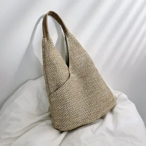 Women’s Woven Straw Tote Hand Bag in 3 Colors