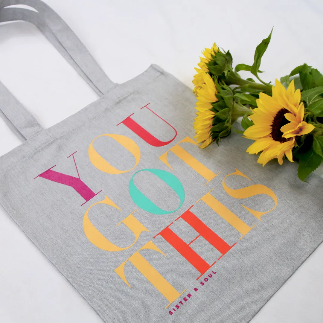 You Got This - Canvas Tote Bag - Grey